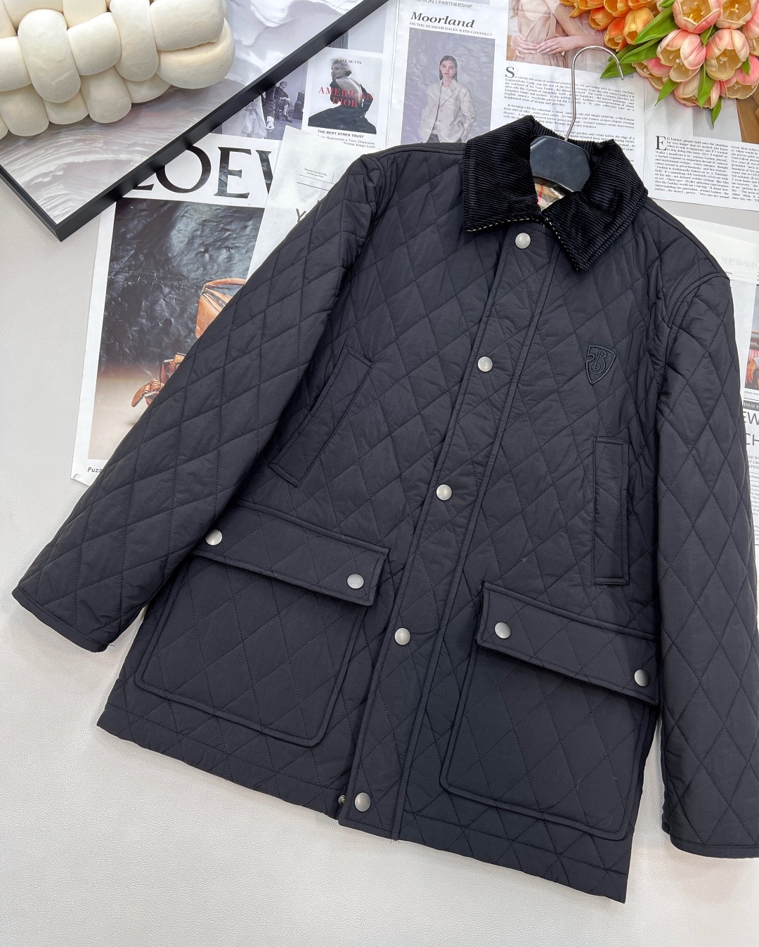 🆕Burberry25年最新款学院风棉服 真的好好看啊,巴宝莉这一季设计真的不错!中长款秋冬配百褶裙乐福