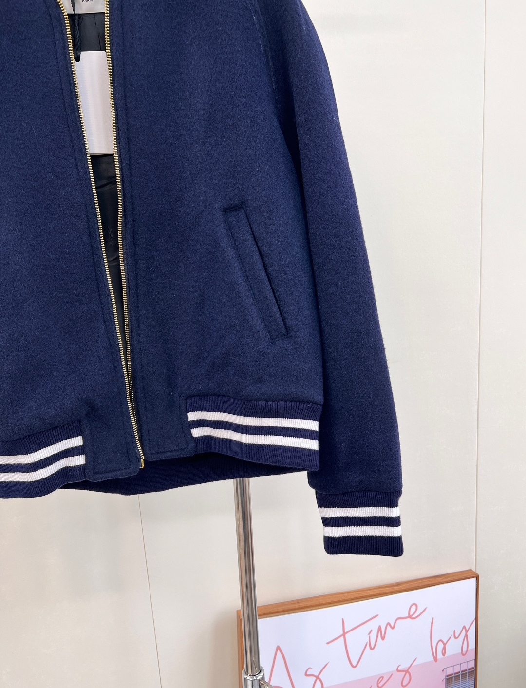 🆕2023Ss Celine 字母刺绣撞色羊绒棒球服外套原版定制进口毛呢面料 美式学院风罗纹包边工艺，凯