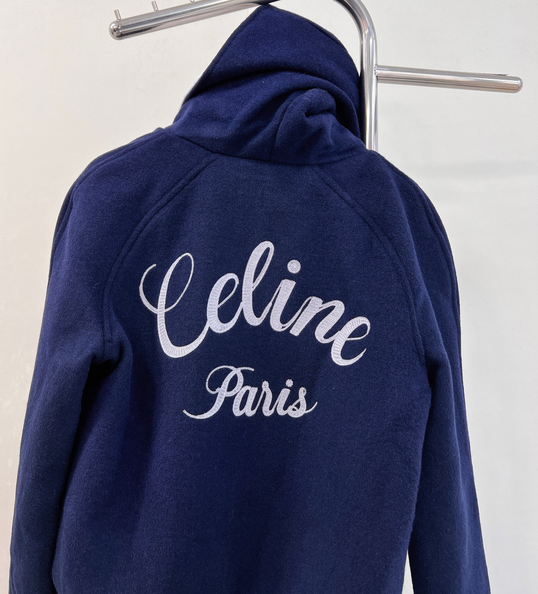 🆕2023Ss Celine 字母刺绣撞色羊绒棒球服外套原版定制进口毛呢面料 美式学院风罗纹包边工艺，凯