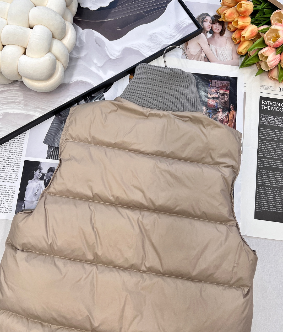 🆕Celine2025新款螺纹立领撞色棉服马甲，定制YB防风防水尼龙材质，羽绒棉填充内里，整件轻盈保暖，