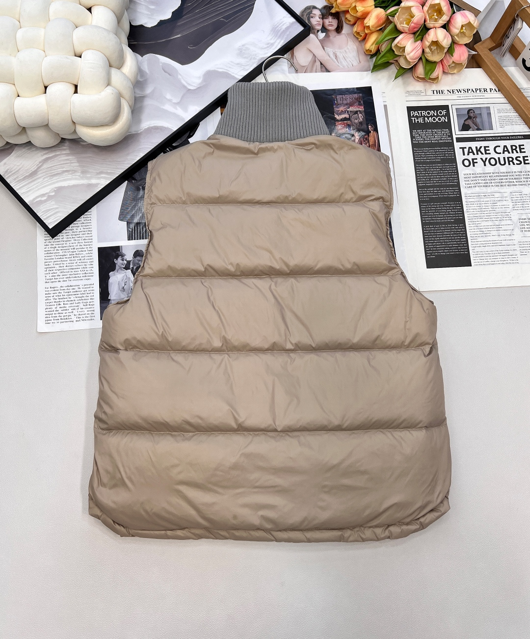 🆕Celine2025新款螺纹立领撞色棉服马甲，定制YB防风防水尼龙材质，羽绒棉填充内里，整件轻盈保暖，