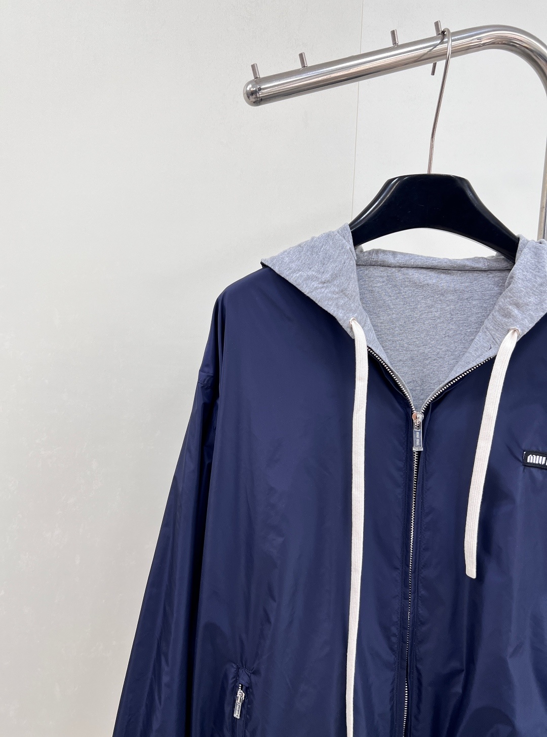 🆕Miumiu 25fW秋冬新款撞色双面穿宽松拉链卫衣外套丨⚠独家yb开发!高版出品!Oversize宽