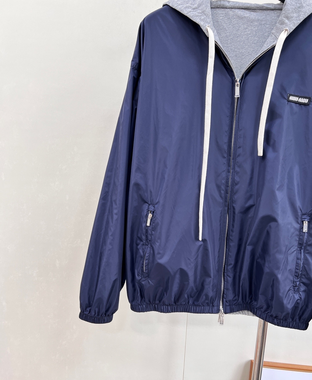 🆕Miumiu 25fW秋冬新款撞色双面穿宽松拉链卫衣外套丨⚠独家yb开发!高版出品!Oversize宽