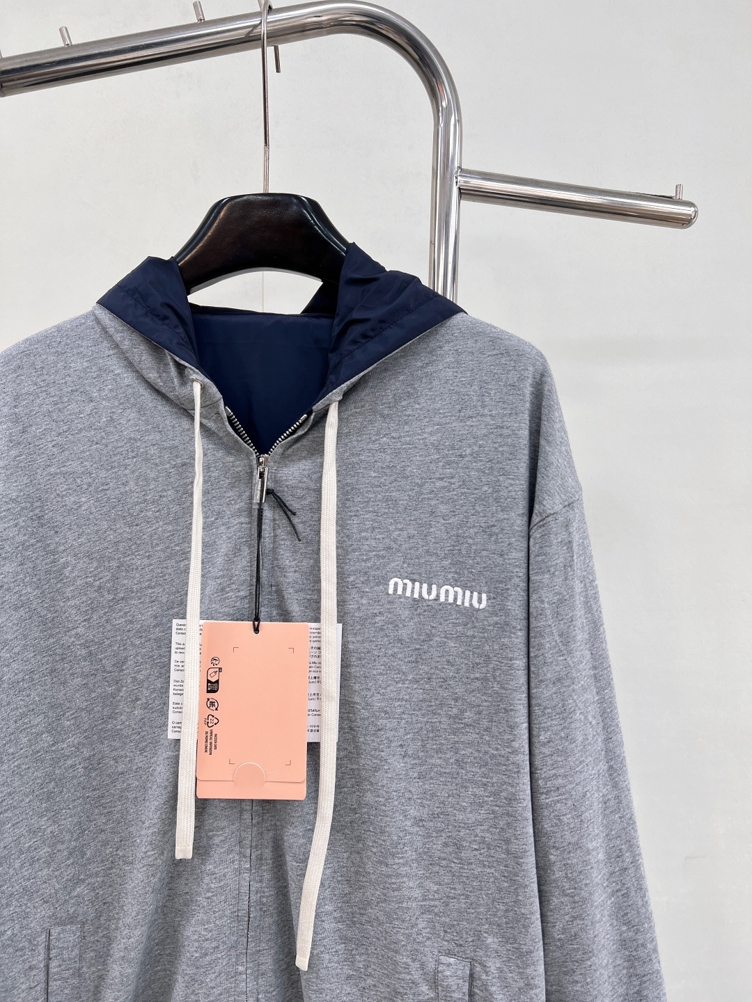 🆕Miumiu 25fW秋冬新款撞色双面穿宽松拉链卫衣外套丨⚠独家yb开发!高版出品!Oversize宽