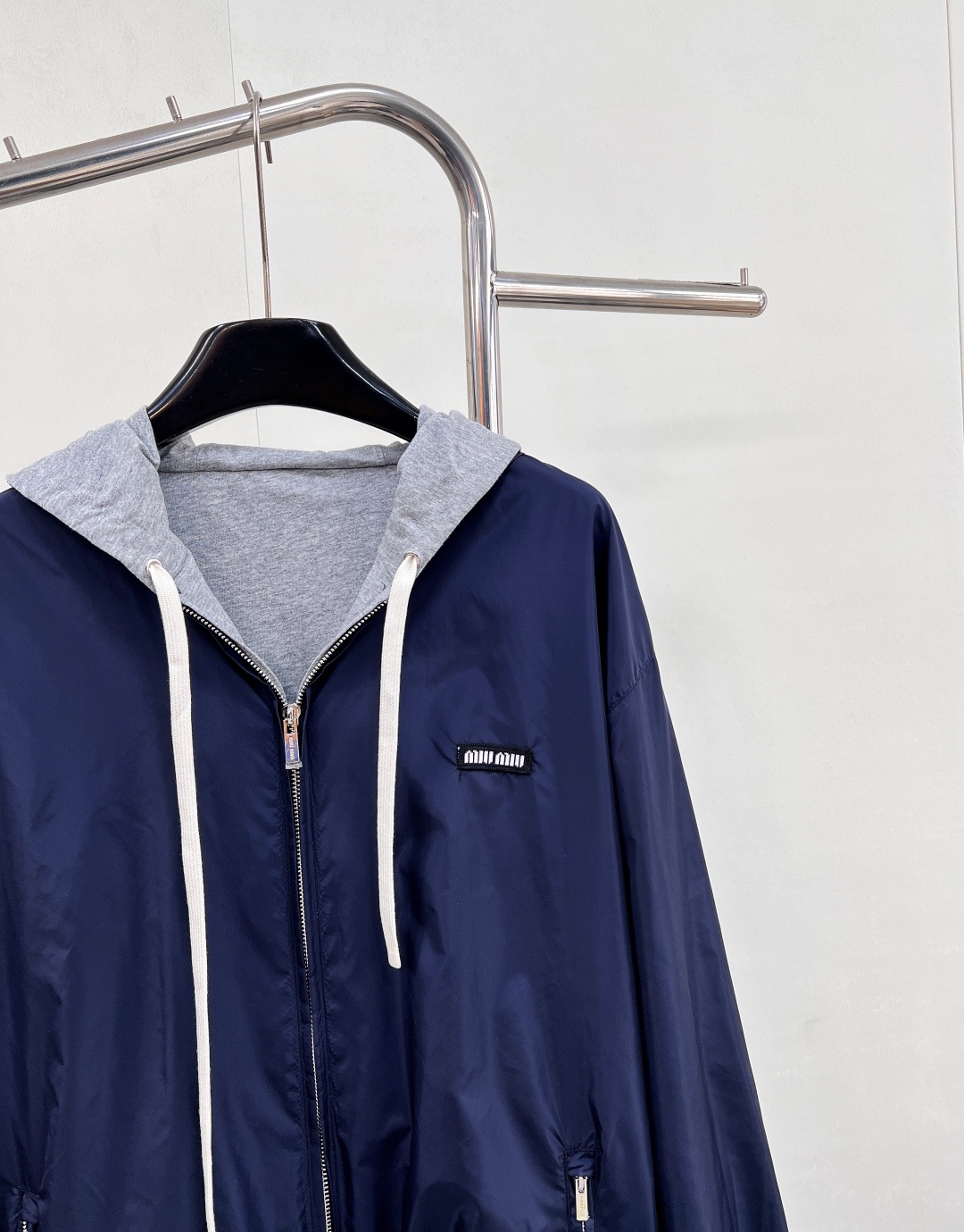 🆕Miumiu 25fW秋冬新款撞色双面穿宽松拉链卫衣外套丨⚠独家yb开发!高版出品!Oversize宽