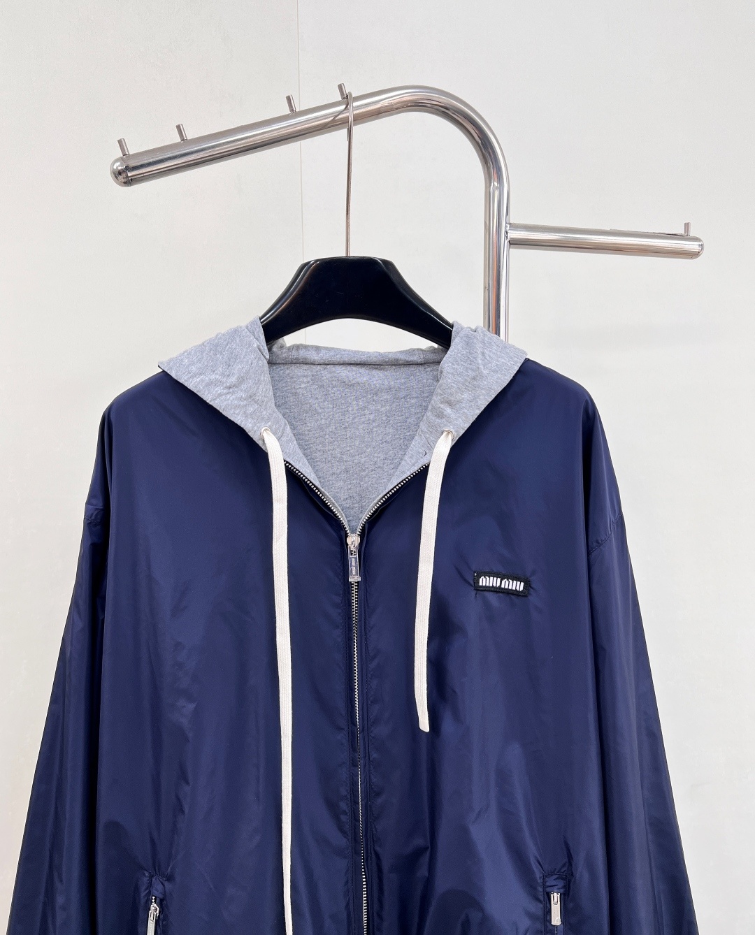 🆕Miumiu 25fW秋冬新款撞色双面穿宽松拉链卫衣外套丨⚠独家yb开发!高版出品!Oversize宽