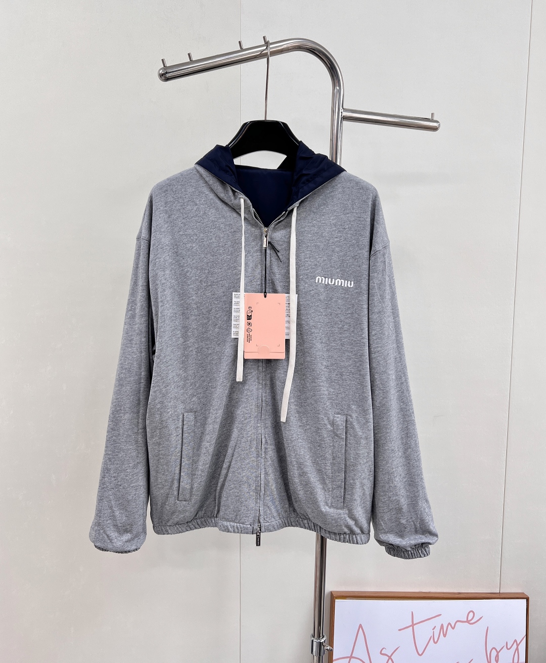 🆕Miumiu 25fW秋冬新款撞色双面穿宽松拉链卫衣外套丨⚠独家yb开发!高版出品!Oversize宽