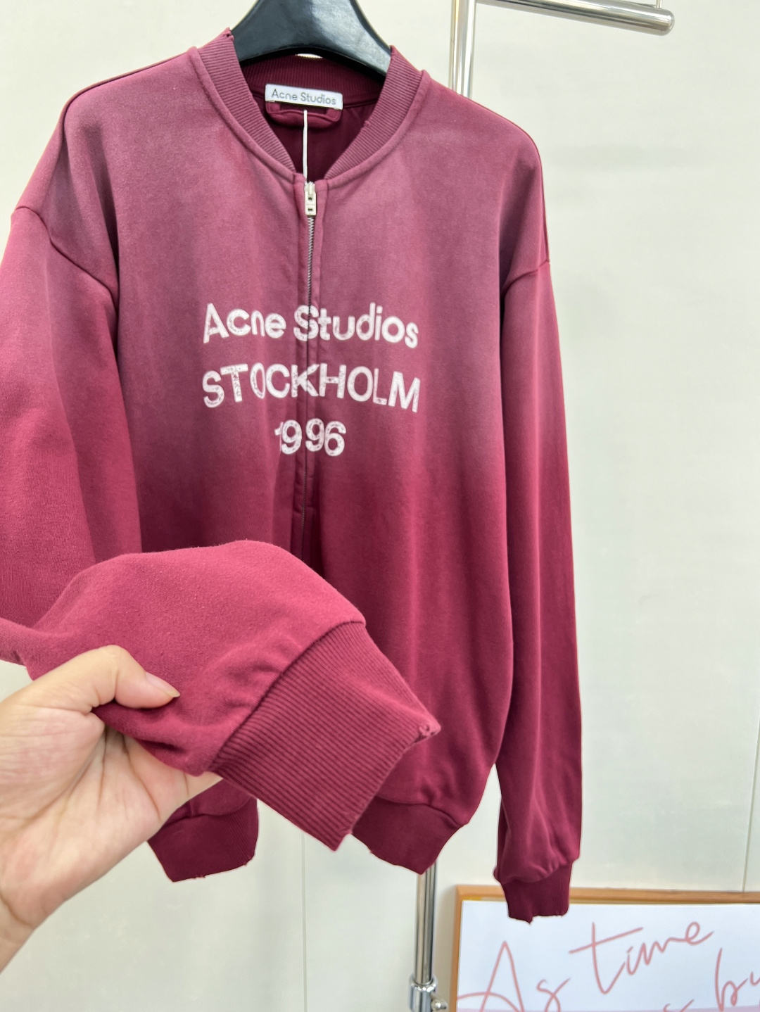 🆕Acne studios新款做旧字母印花炒色休闲拉链外套，定制YB原生全棉织造 质感高级 品相十足 落