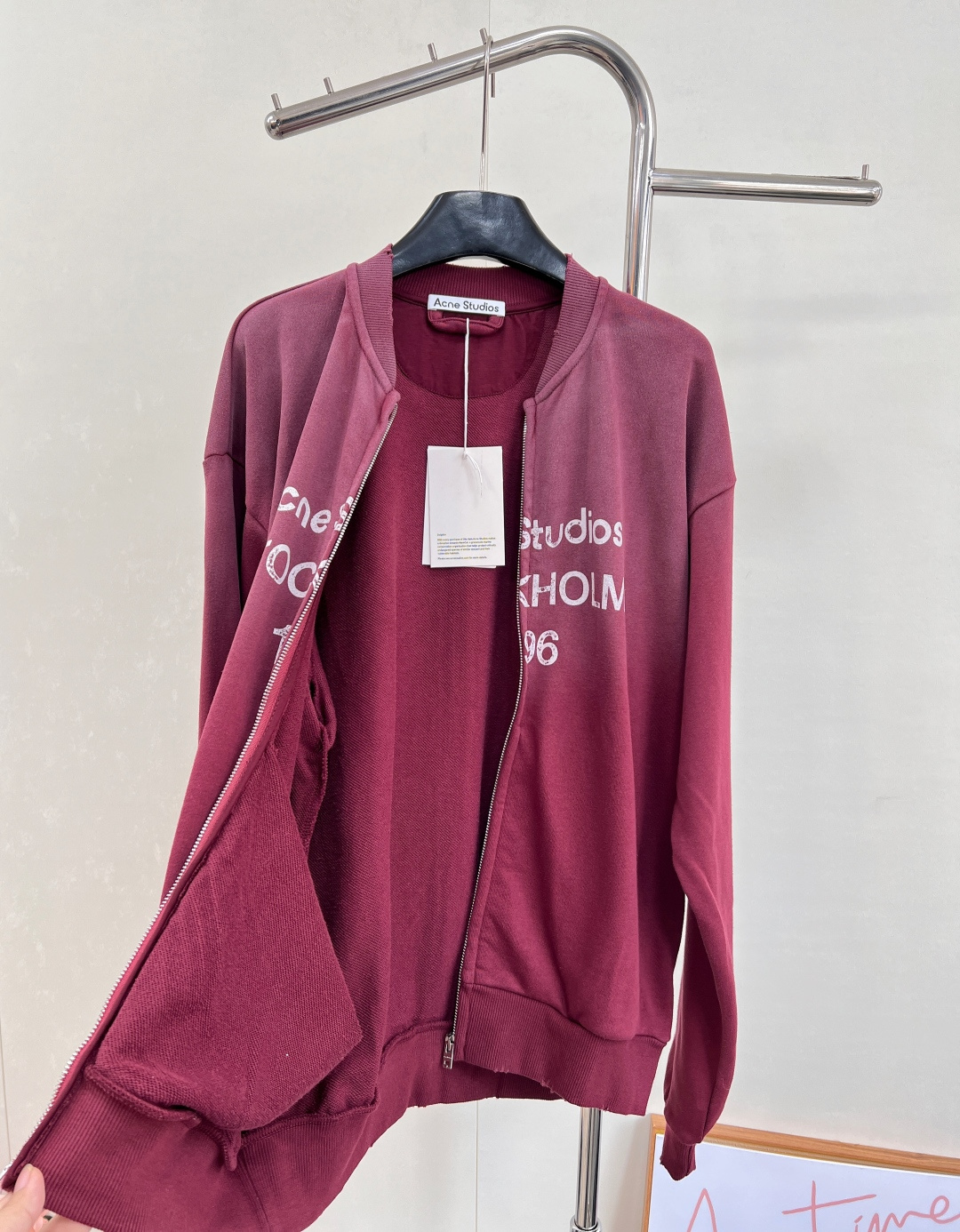 🆕Acne studios新款做旧字母印花炒色休闲拉链外套，定制YB原生全棉织造 质感高级 品相十足 落