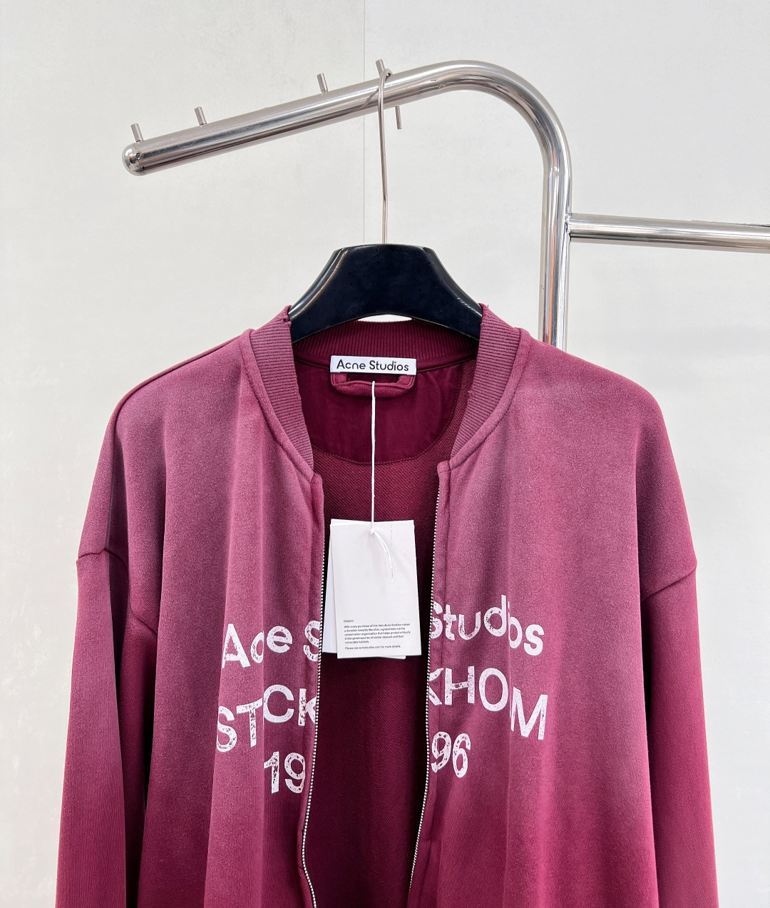 🆕Acne studios新款做旧字母印花炒色休闲拉链外套，定制YB原生全棉织造 质感高级 品相十足 落