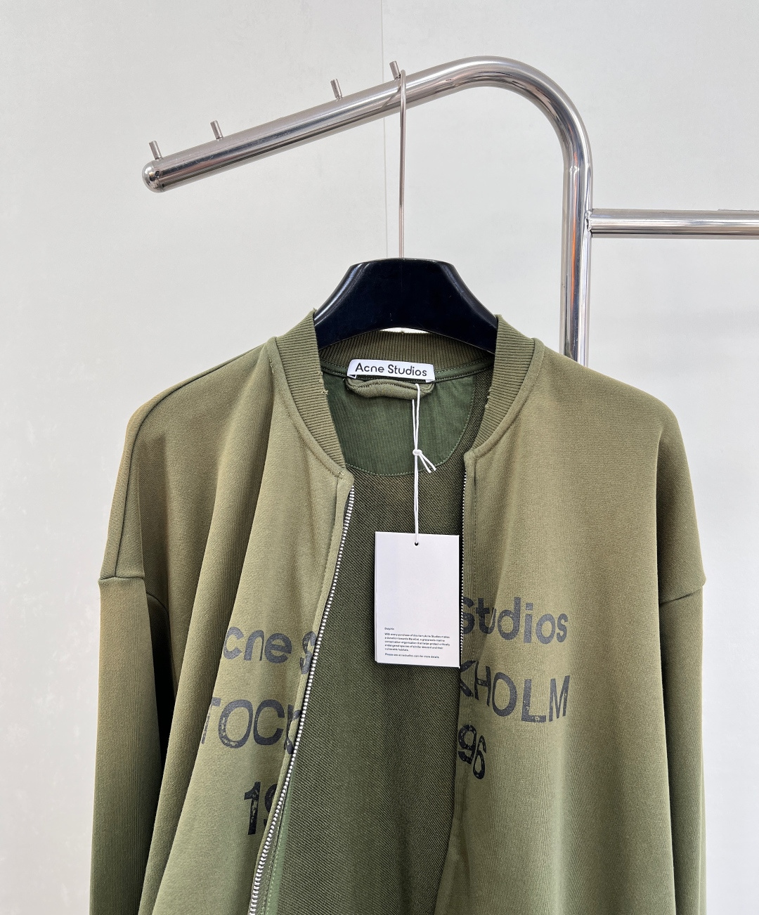 🆕Acne studios新款做旧字母印花炒色休闲拉链外套，定制YB原生全棉织造 质感高级 品相十足 落