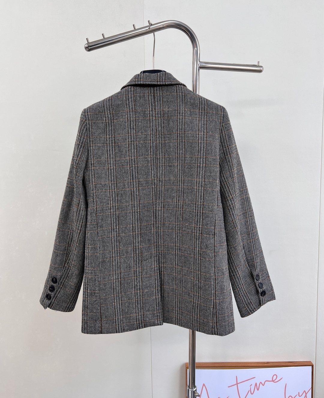 🆕MiuMiu25FW秋冬新款翻领格纹口袋西装外套丨⚠独家yb开发！高版出品！甄选复古格纹精纺羊毛面料，