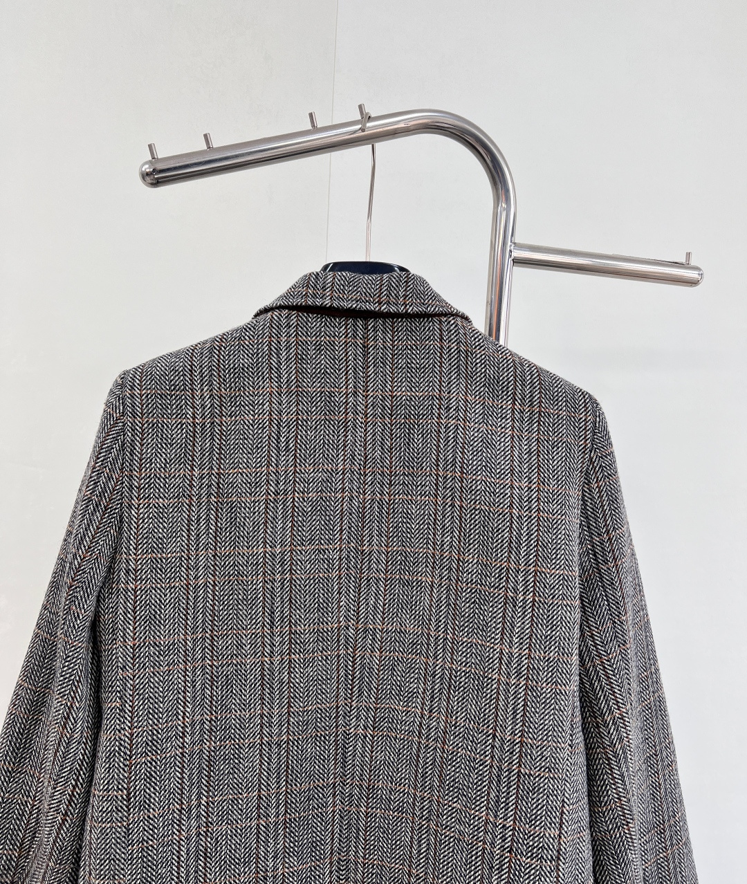 🆕MiuMiu25FW秋冬新款翻领格纹口袋西装外套丨⚠独家yb开发！高版出品！甄选复古格纹精纺羊毛面料，