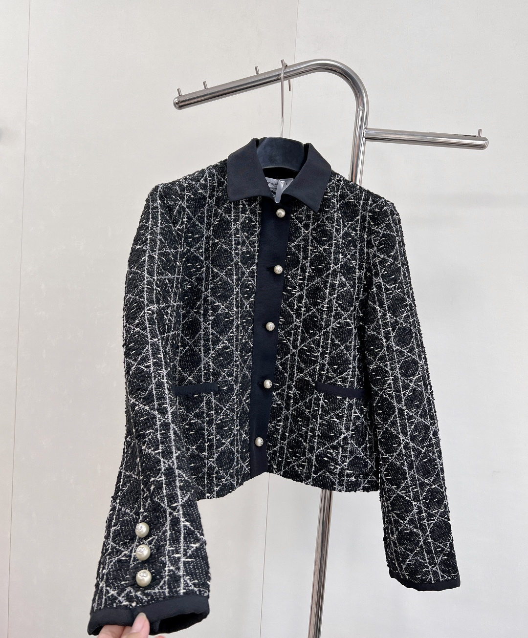 🆕Dior25Fw秋冬新款千金藤格纹外套丨⚠独家yb开发！高版出品！采用定制混纺粗花呢，黑白藤格纹交织出