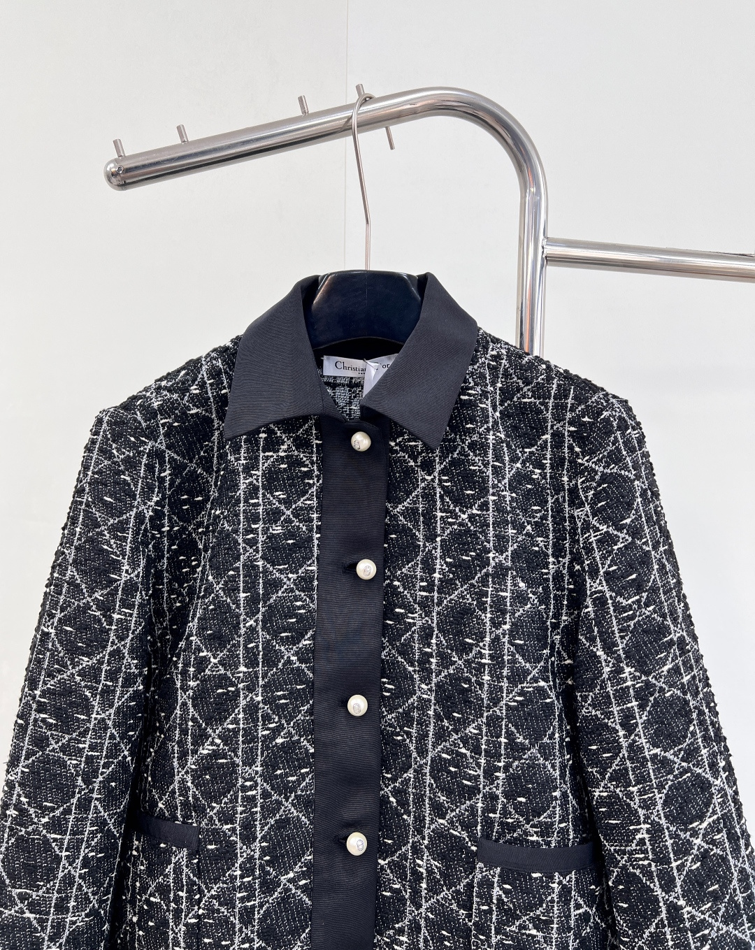 🆕Dior25Fw秋冬新款千金藤格纹外套丨⚠独家yb开发！高版出品！采用定制混纺粗花呢，黑白藤格纹交织出