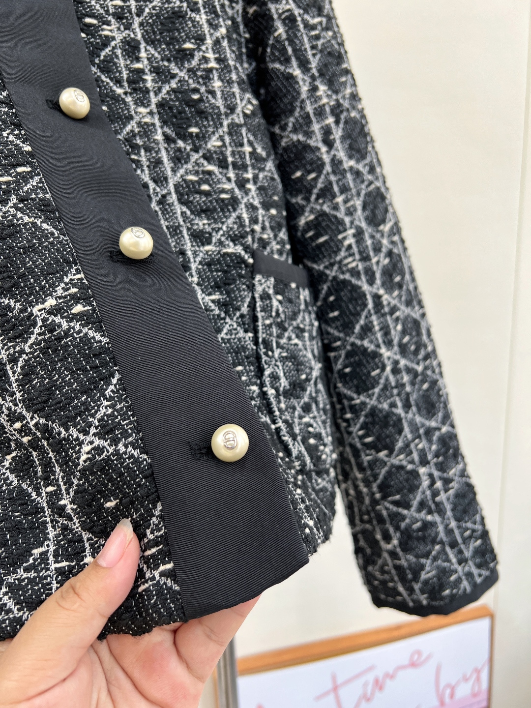 🆕Dior25Fw秋冬新款千金藤格纹外套丨⚠独家yb开发！高版出品！采用定制混纺粗花呢，黑白藤格纹交织出