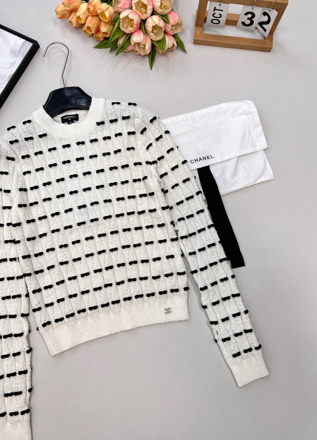 🆕Chanel25S高级手工坊系列新款蝴蝶结圆领长袖针织上衣丨⚠独家yb开发！高版出品！甄选柔糯且挺括的