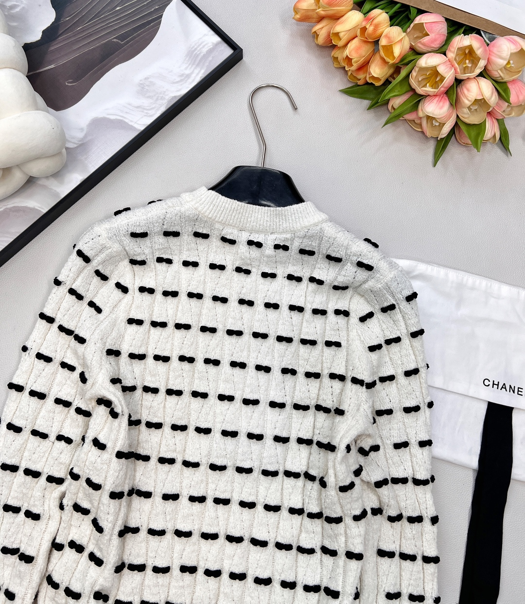 🆕Chanel25S高级手工坊系列新款蝴蝶结圆领长袖针织上衣丨⚠独家yb开发！高版出品！甄选柔糯且挺括的