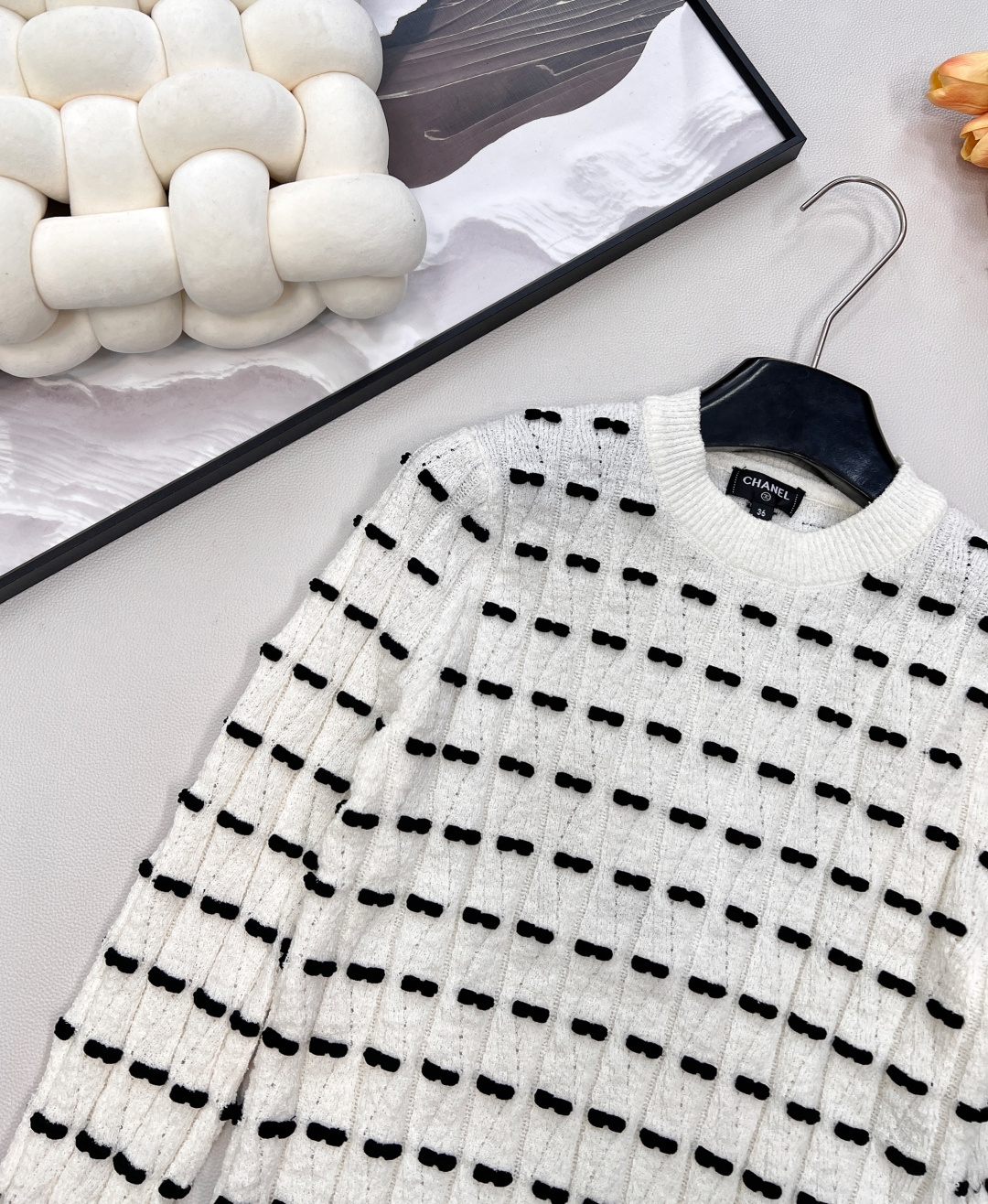 🆕Chanel25S高级手工坊系列新款蝴蝶结圆领长袖针织上衣丨⚠独家yb开发！高版出品！甄选柔糯且挺括的