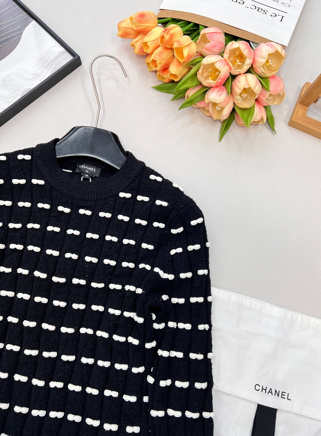 🆕Chanel25S高级手工坊系列新款蝴蝶结圆领长袖针织上衣丨⚠独家yb开发！高版出品！甄选柔糯且挺括的