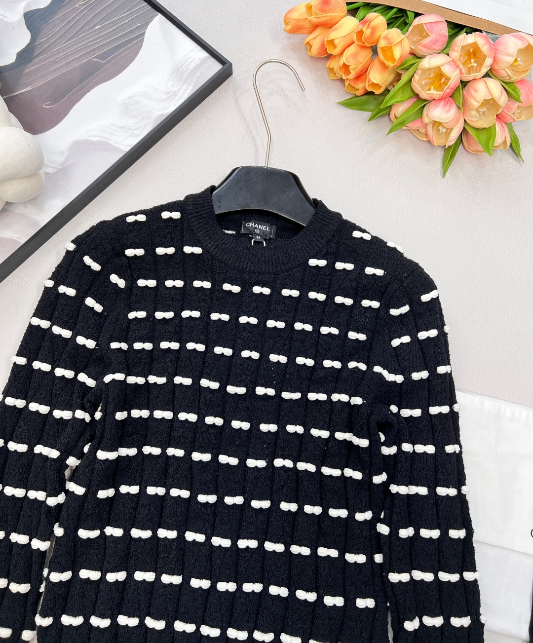 🆕Chanel25S高级手工坊系列新款蝴蝶结圆领长袖针织上衣丨⚠独家yb开发！高版出品！甄选柔糯且挺括的