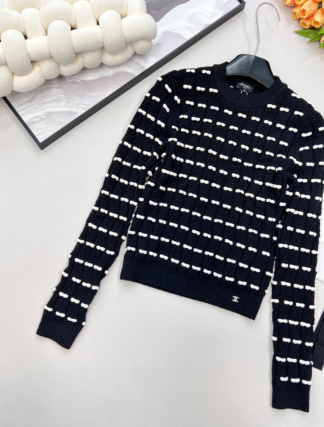 🆕Chanel25S高级手工坊系列新款蝴蝶结圆领长袖针织上衣丨⚠独家yb开发！高版出品！甄选柔糯且挺括的
