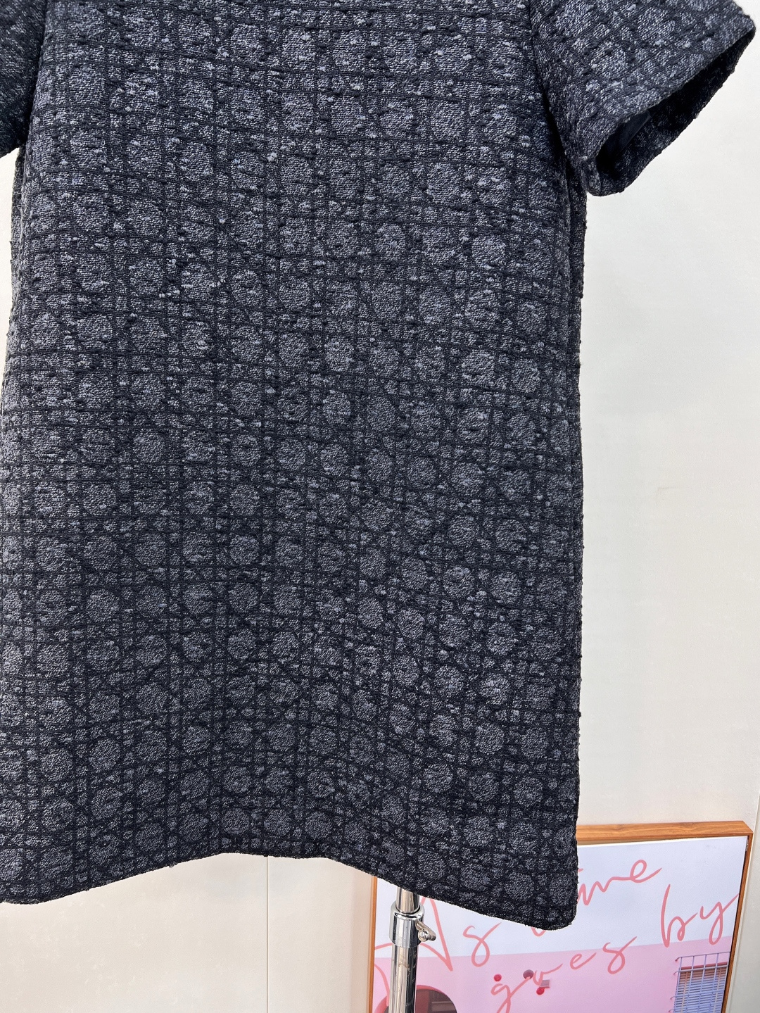 🆕Dior新款提花藤格纹短袖连衣裙，定制YB进口棉毛提花材质，质感高级，品相十足，圆领短袖连衣裙裁剪，袖