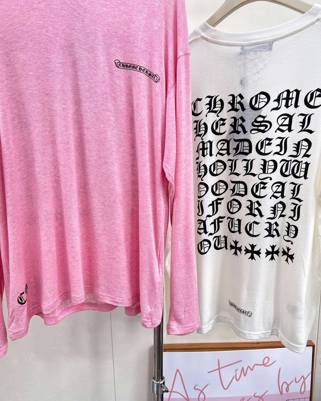 🆕 CHROME HEARTS 克罗心限定樊文字母印花长袖T恤你永远可以相信克罗心🖤经典圆领设计，修饰颈