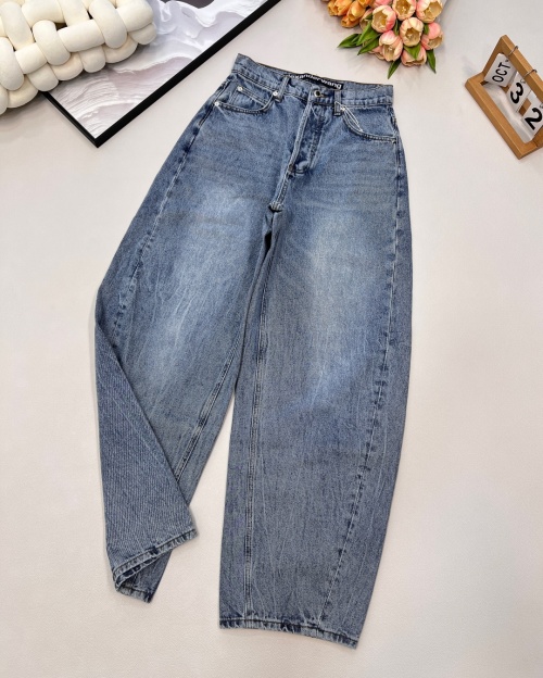 Alexander Wang Women's Rhinestone Embellished Wide Leg Cropped Jeans 1 Alexander Wang Women's Rhinestone Embellished Wide Leg Cropped Jeans