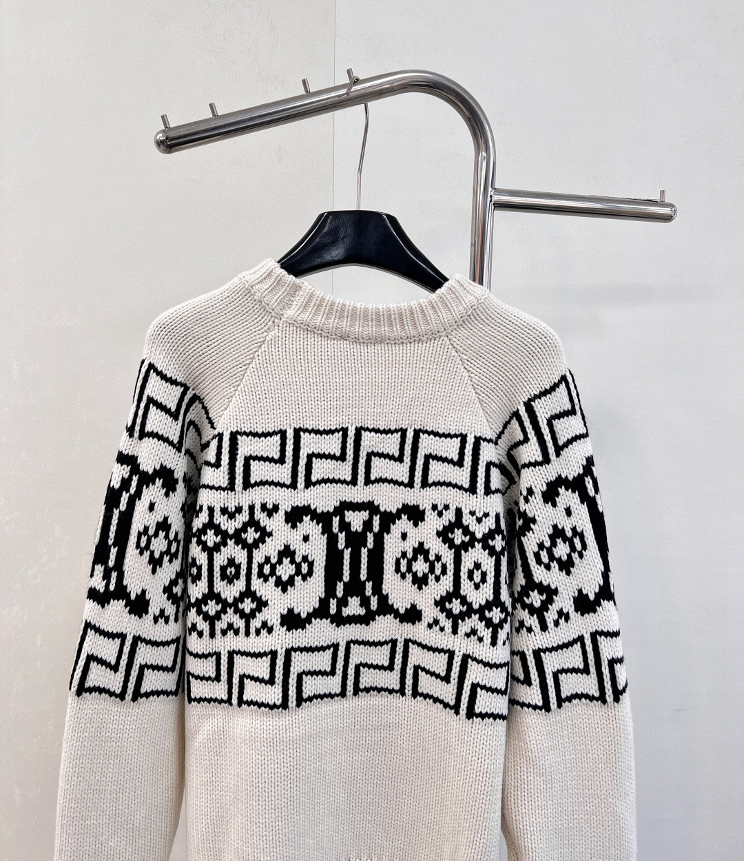 🆕CELINE秋冬新凯旋门logo费尔岛提花羊毛针织衫重工提花暖咖色系 软软糯糯的秋冬温暖气息！质感厚实