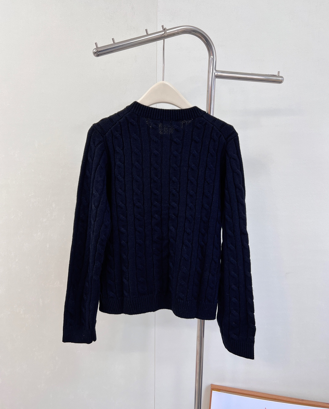 🆕Loewe25Fw早秋新款微标刺绣麻花纹针织开衫丨⚠独家yb开发！高版出品！经典麻花纹理在针织物上立体