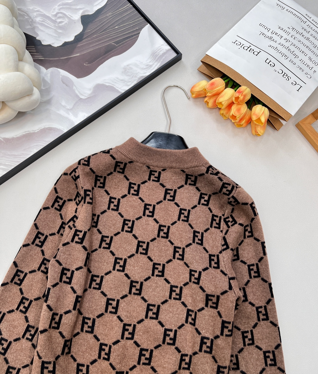 🆕Fendi 25FW🍩双F针织拉链外套..🐿🐿最新款火爆来袭！！超爱的这款 超级有气质！采用进口超细机