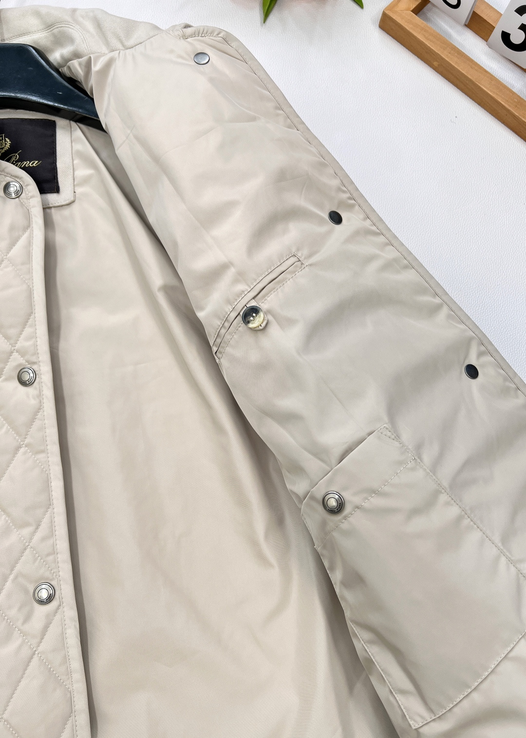 🆕Loro Piana25Fw早秋新款 菱格绗缝老钱风翻领棉服丨⚠独家yb开发！高版出品！翻领设计复古又