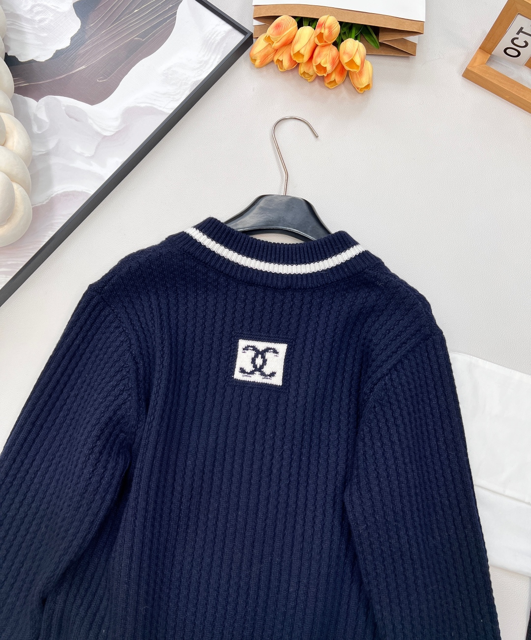 🆕Chanel2025新款钩针竖列针织套头毛衣，25coco滑雪🎿系列#定制YB羊毛纱线织造，质感细腻，