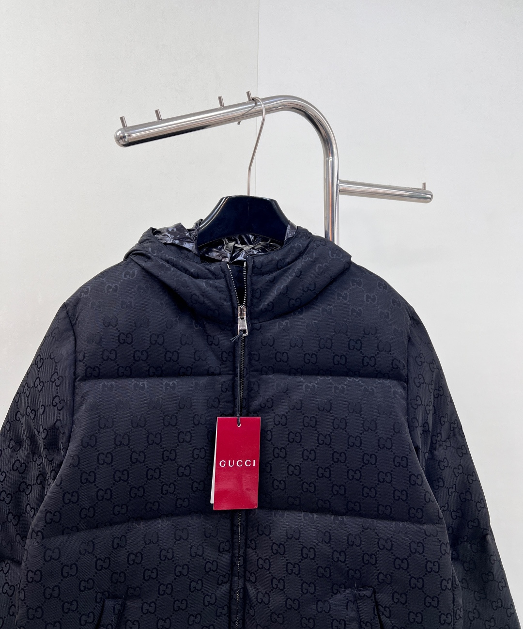 🆕Gucci25Fw秋冬新款暗纹提花连帽羽绒服外套丨⚠独家高版出品！满幅双G暗纹提花工艺，金属拉链的顺滑