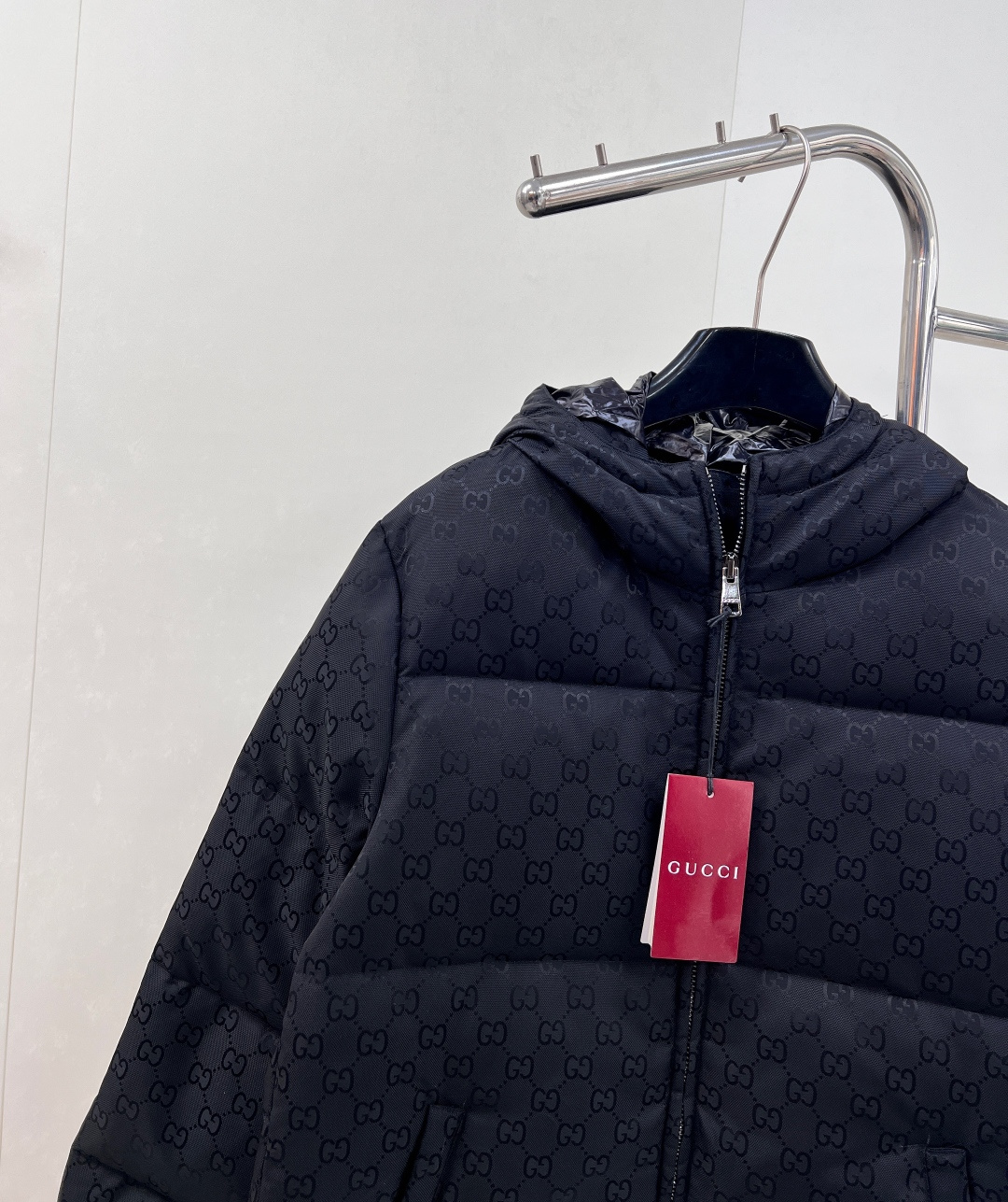 🆕Gucci25Fw秋冬新款暗纹提花连帽羽绒服外套丨⚠独家高版出品！满幅双G暗纹提花工艺，金属拉链的顺滑