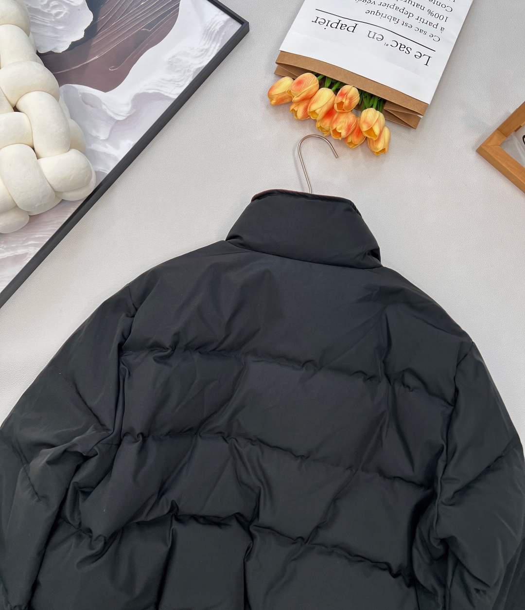 🆕Prada25年秋冬新款三角徽标立领府绸质感羽绒服夹克外套丨⚠独家yb开发！高版出品！以立领设计重构经