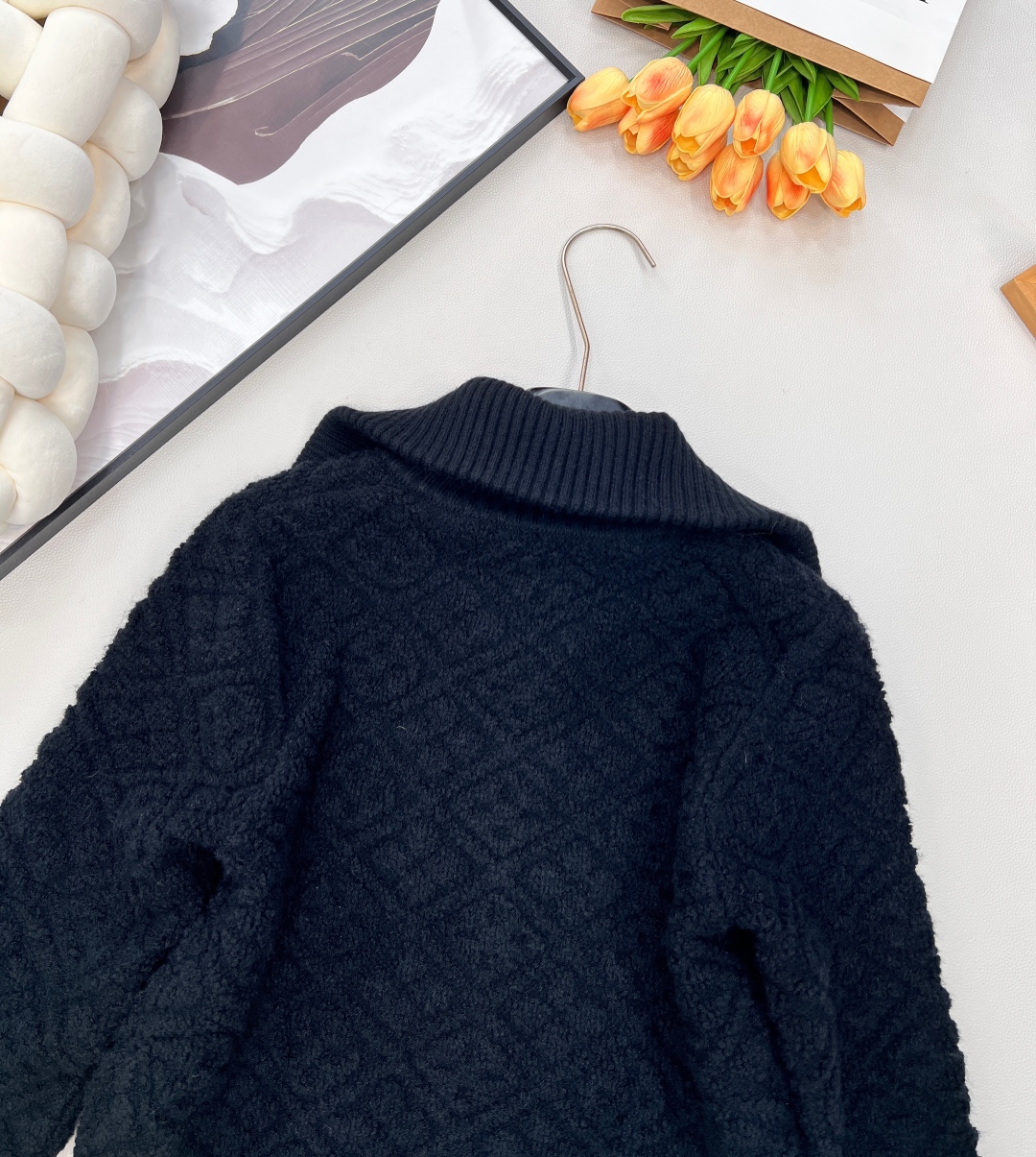 🆕Louis Vuitton2025新款立体提花针织拉链翻领外套，滑雪🎿系列#定制YB羊绒羊毛纱线织造，