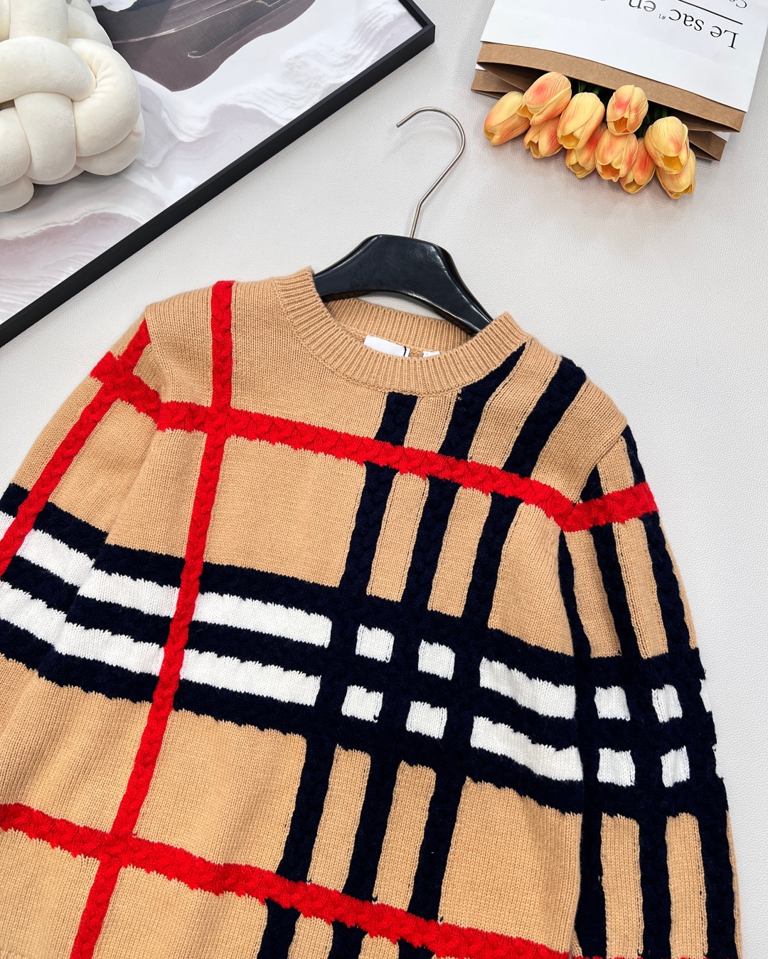 🆕BBR 25AW 格纹圆领套头针织衫🤎整件采用羊毛面料！绝不掺假 支持机构检验！！大货拿到手立马就能够