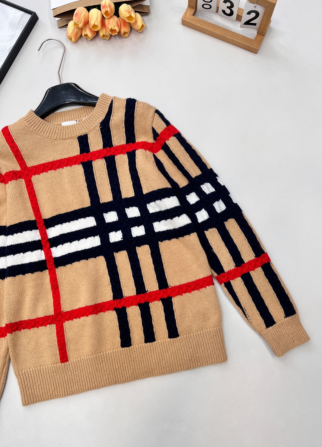 🆕BBR 25AW 格纹圆领套头针织衫🤎整件采用羊毛面料！绝不掺假 支持机构检验！！大货拿到手立马就能够