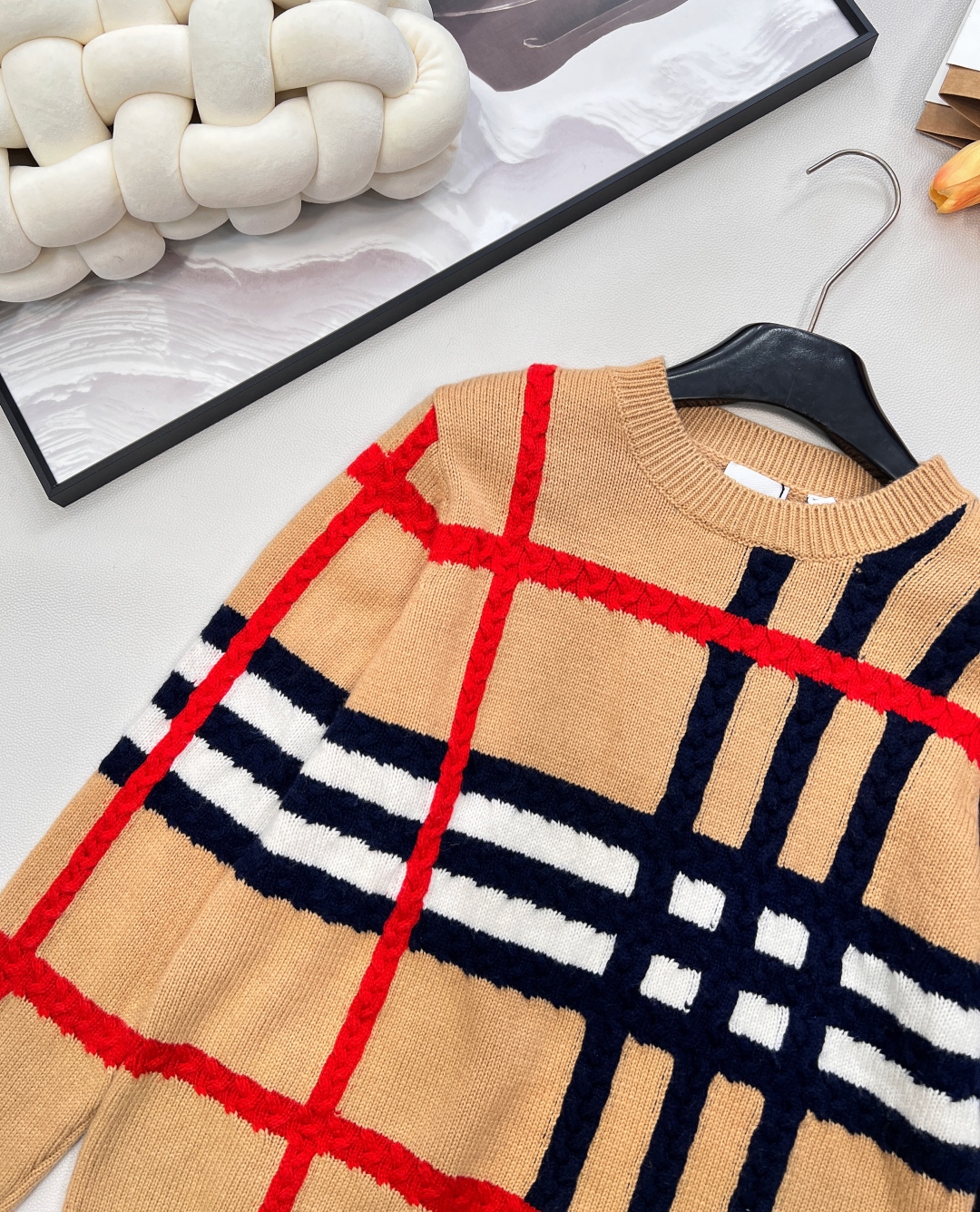 🆕BBR 25AW 格纹圆领套头针织衫🤎整件采用羊毛面料！绝不掺假 支持机构检验！！大货拿到手立马就能够