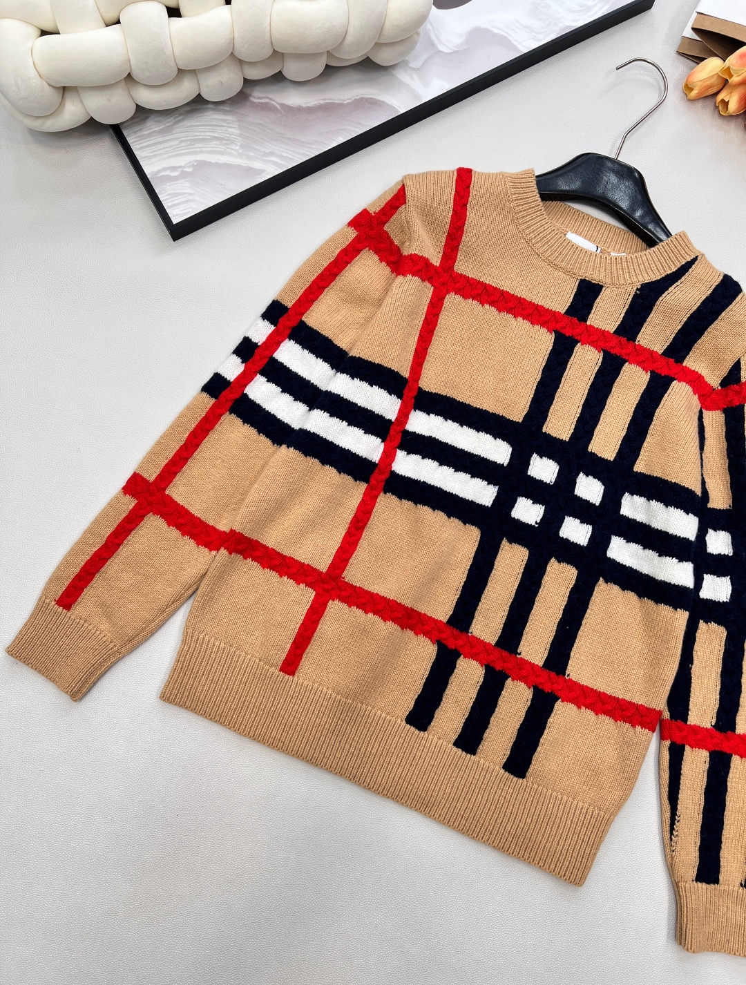 🆕BBR 25AW 格纹圆领套头针织衫🤎整件采用羊毛面料！绝不掺假 支持机构检验！！大货拿到手立马就能够