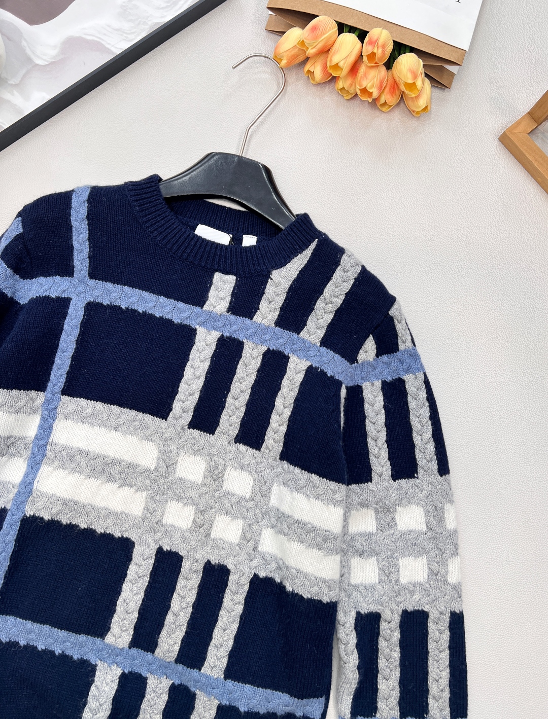 🆕BBR 25AW 格纹圆领套头针织衫🤎整件采用羊毛面料！绝不掺假 支持机构检验！！大货拿到手立马就能够