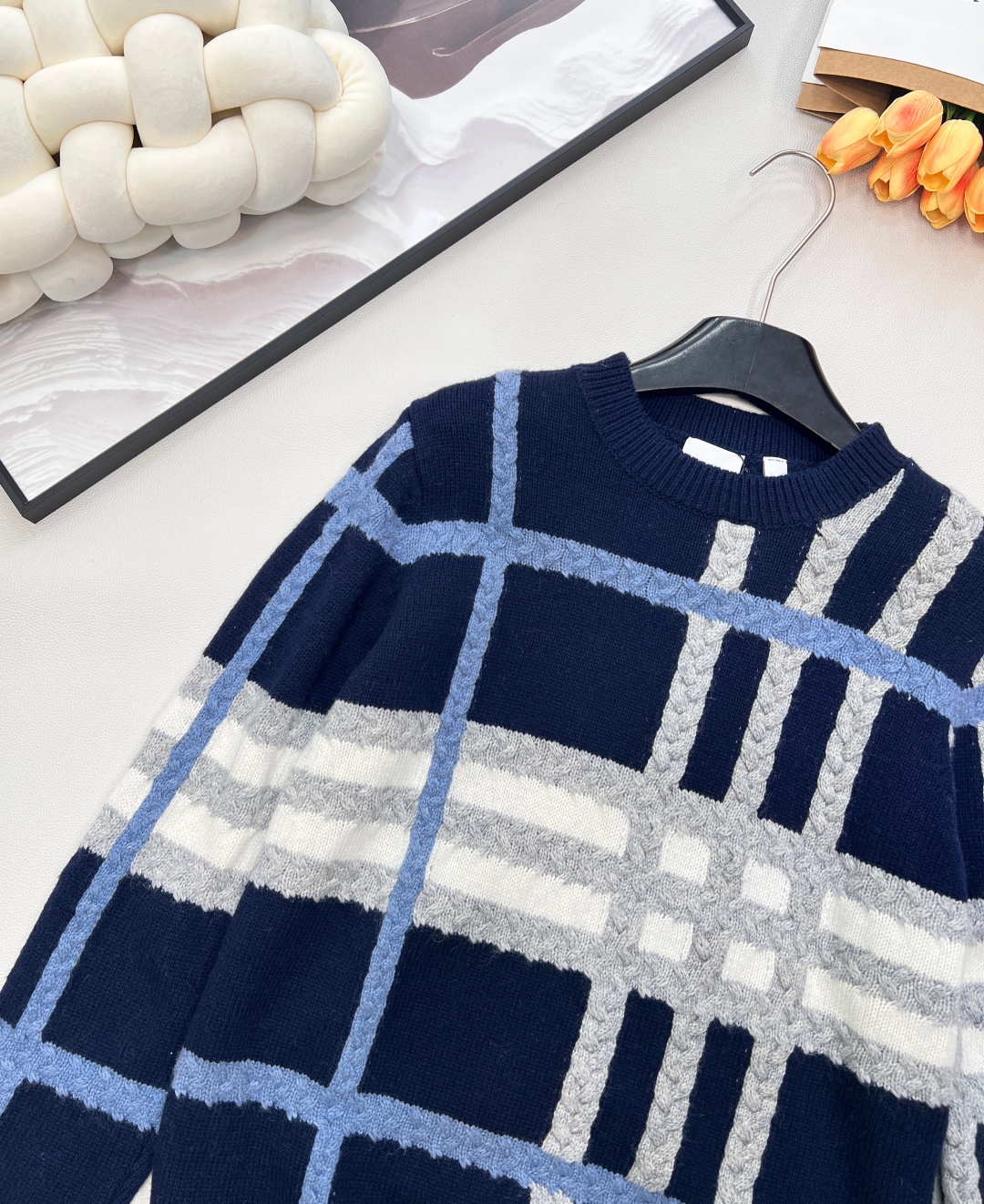 🆕BBR 25AW 格纹圆领套头针织衫🤎整件采用羊毛面料！绝不掺假 支持机构检验！！大货拿到手立马就能够