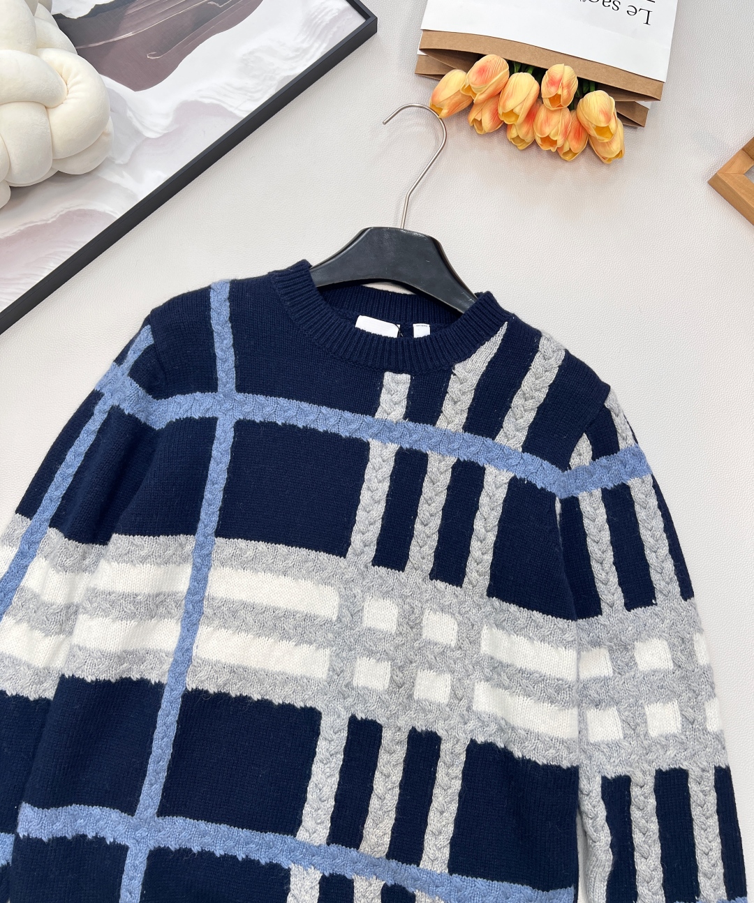 🆕BBR 25AW 格纹圆领套头针织衫🤎整件采用羊毛面料！绝不掺假 支持机构检验！！大货拿到手立马就能够