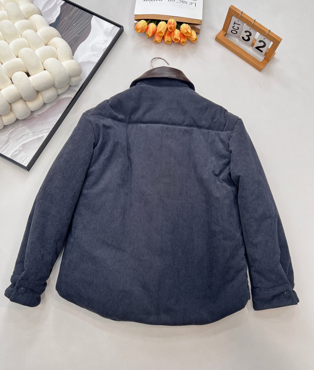 🆕Miumiu25Fw秋冬新款皮领落肩单排扣宽松棉服外套丨⚠独家高版出品！甄选复古质感的灯芯绒面料，软糯