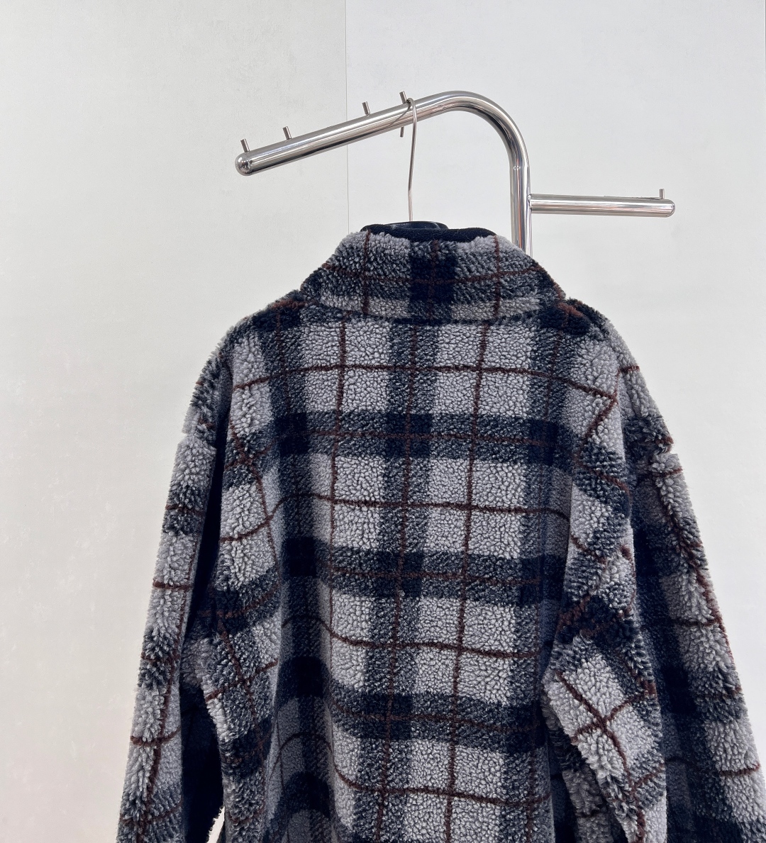 🆕MiuMiu25Fw秋冬新款学院风摇粒绒格纹外套丨⚠独家yb开发！高版出品！高密度羊毛摇粒绒面料，自带