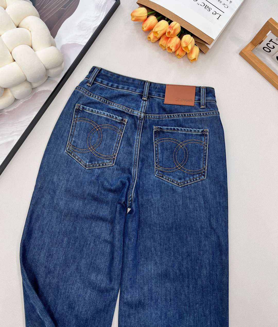 🆕Chanel25N高级手工坊系列薄绒加厚牛仔阔腿裤丨⚠独家高版出品！以深海蓝丹宁面料为基底，内里加衬细