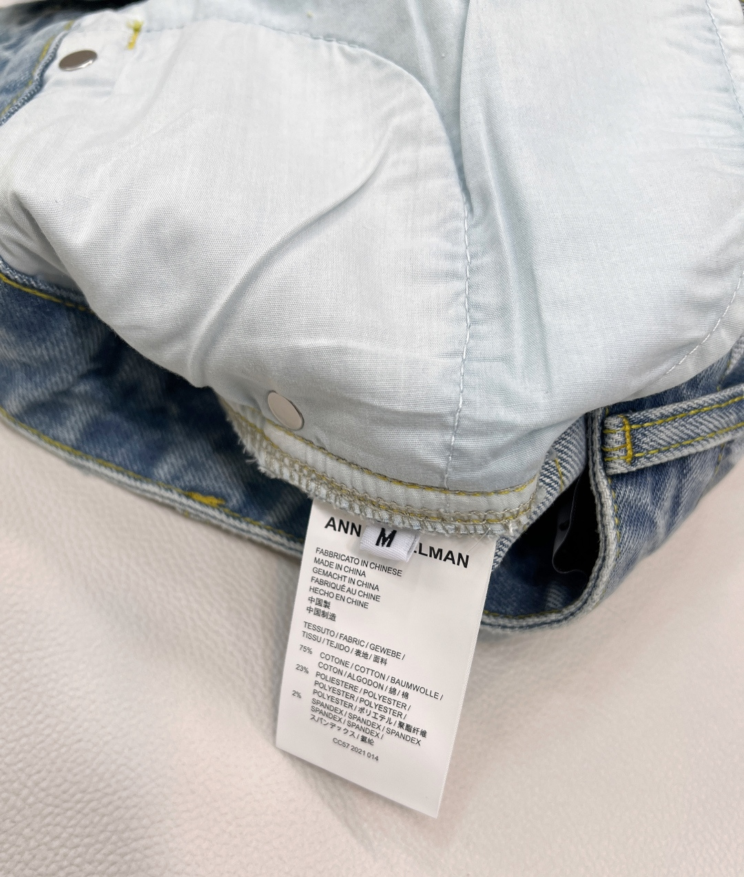 🆕ANN ANDELMAN 新款链条印花宽松牛仔裤丨⚠独家高版出品！浅水洗蓝牛仔基底自带随性氛围，裤身满