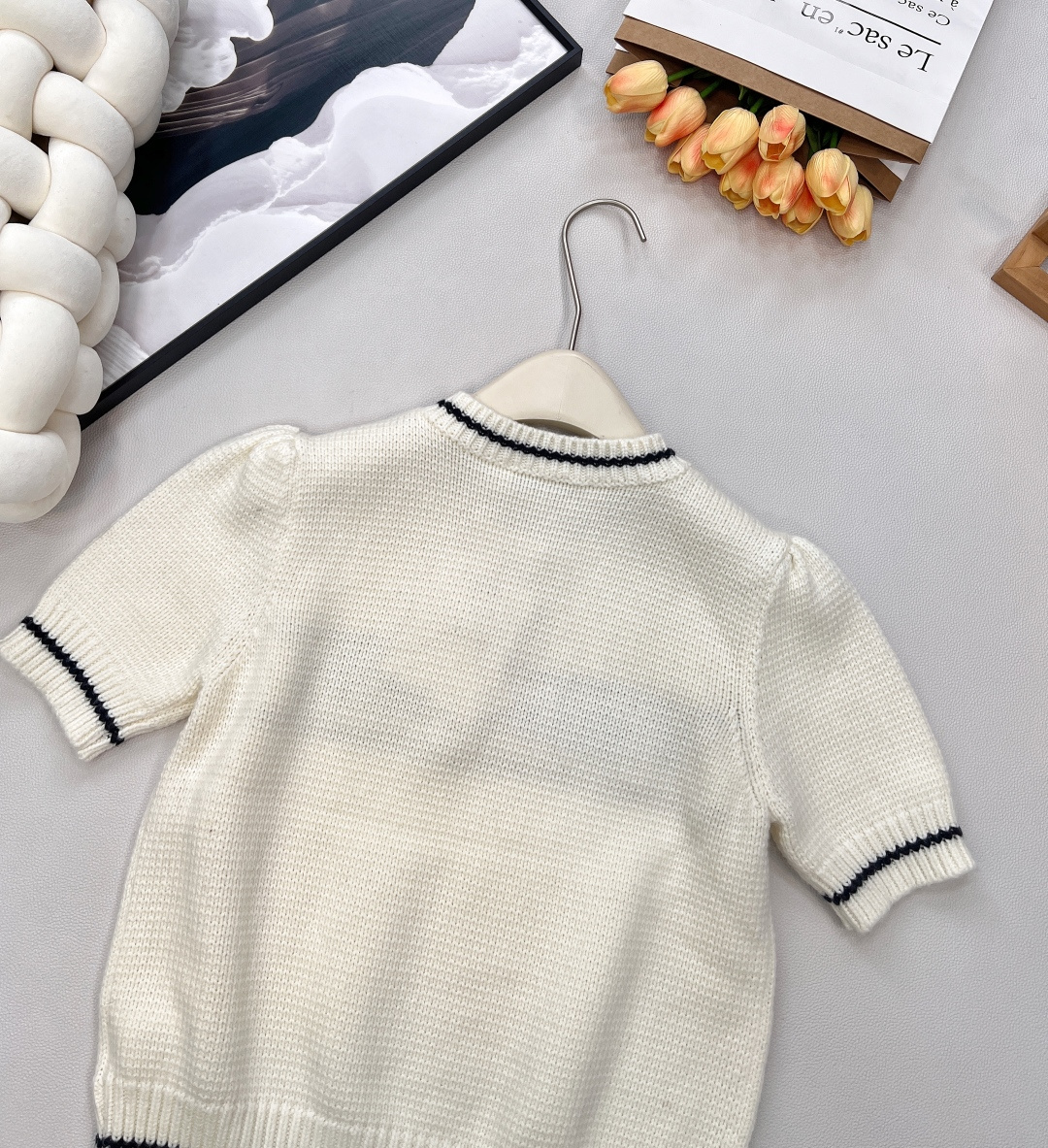 🆕Dior26Ss早春新款粉嫩限定爱心刺绣短袖针织衫丨⚠独家yb开发！高版出品！樱花粉针织面料，自带柔和